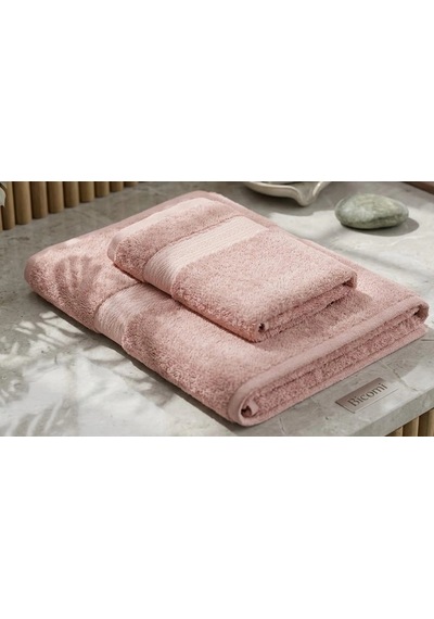 Bicomi Ultra-soft Premium Spa Serisi: Islaklık Bırakmayan 2 Li Battal Banyo Havlu Takımı Somon
