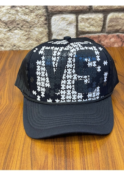Hamze Trucker Model Baskılı Hafif Yazlık Beyzbol Cap Şapka Siyah-Füme