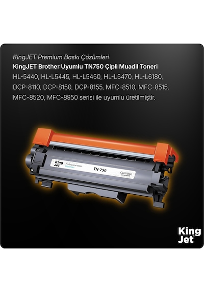 Kingjet Brother Uyumlu Tn750 Standart Kapasiteli  Uyumlu Toner Hl-5470dw