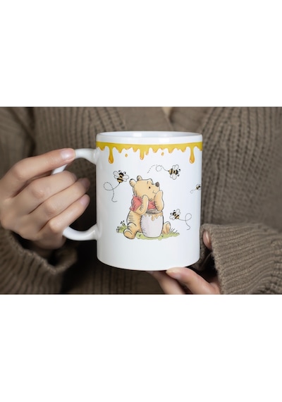 Hayatın Sırrı Temalı Winnie The Pooh Kupa Pozitif Sözlü Hediye Bardak - Arkadaş & Dost Kupa Beyaz