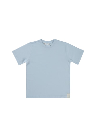 Civil Boys Basic Surf Etiketli 6-9 Yaş Tişört - Mavi Buz Mavi