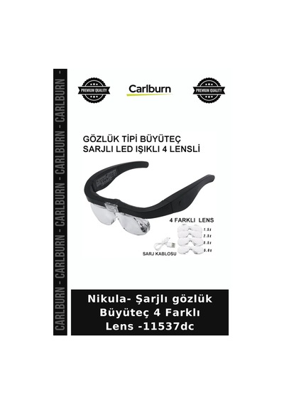 Nikula- Şarjlı Gözlük Büyüteç 4 Farklı Lens -11537dc Okuma Çalışma Yardımcı