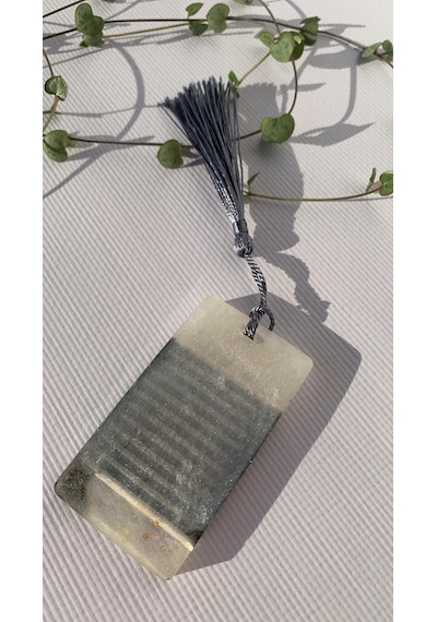 Sedefli Beyaz Renk Siyah Ve Gold Glitter Süslemeli Dikdörtgen Kit