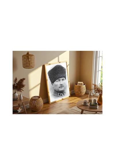 Atatürk Atatürk Portresi Çerçevesiz Poster 21x30 Cm A4 Atatürk Portre Tarihi Fotoğraf Duvar Dekoru
