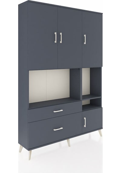 Arges Dolap 7 Raflı 2 Çekmeceli 4 Kapaklı 132x30x195 Antrasit-antrasit/antrasit Antrasıt/antrasıt Arges Dolap 7 Raflı 2 Çekmeceli 4 Kapaklı 132x30x195 Antrasit-antrasit/antrasit Antrasıt/antrasıt