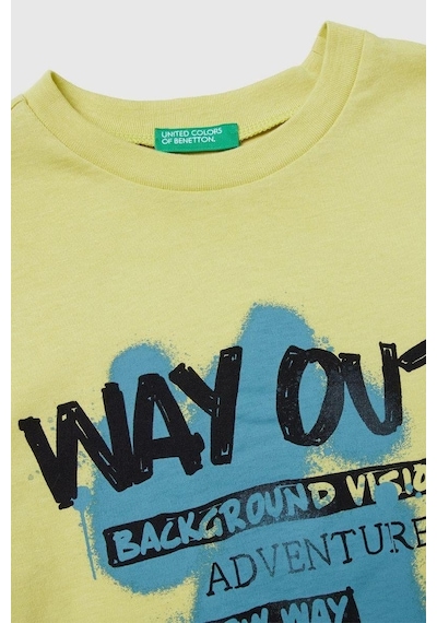 United Colors Of Benetton Erkek Çocuk 3jerc10qo-25k Uzun Kol Tshirt Sarı-2146 SARI