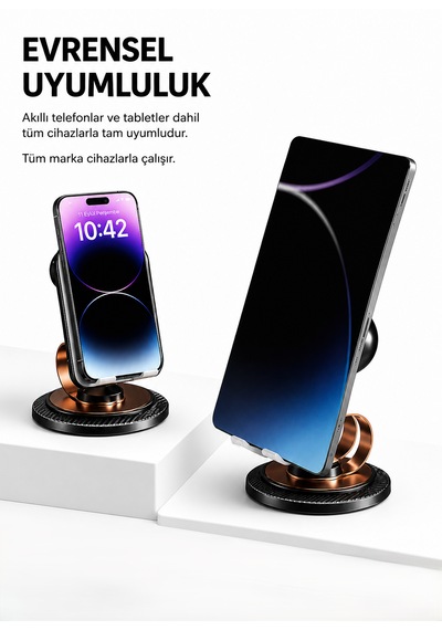 Aksesuarcep Telefon Standı & Bluetooth Hoparlör 360 Dönüşle Konforlu Kullanım Şık Ve Fonksiyonel Stand 1