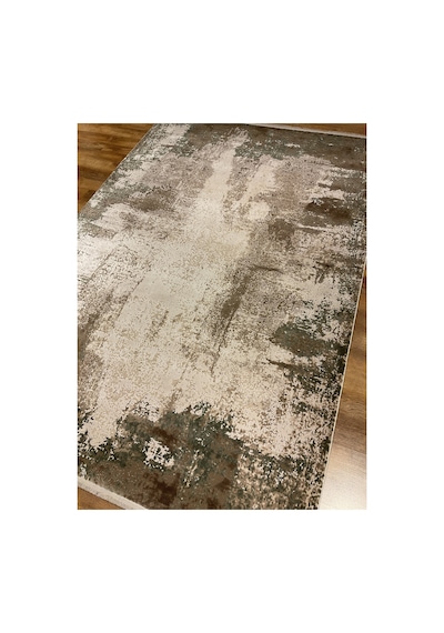 Woven Modern 03b Yeşil-kahve-krem Halı Çok Renkli