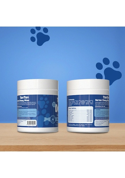 Kedi Ve Köpek Deri & Tüy Bakımı Için Glutensiz Çiğnenebilir 60 Tablet Kolajen Içerikli