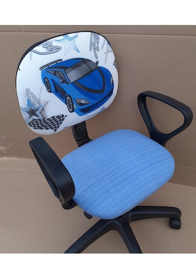 Depolife Depolife Ralli Araba Desenli Ofis Çocuk Ders Çalışma Koltuğu
