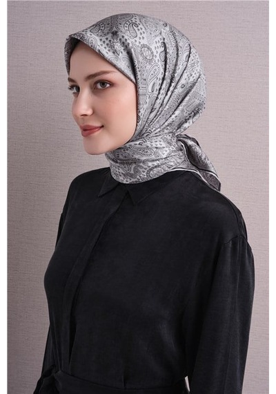 Armine İpek Eşarp 2027 Kış - 9631-55 Gümüş Sura