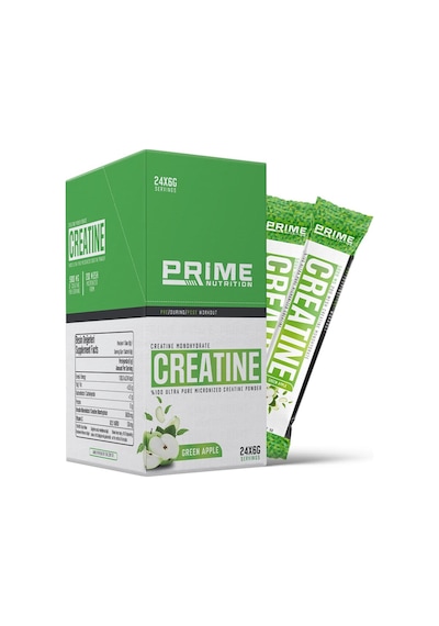 Prime Nutrition Creatine 24 Saşe X 6 Gram Yeşil Elma - Kreatin Monohidrat %100 Mikronize Tek Kullanımlık Paket