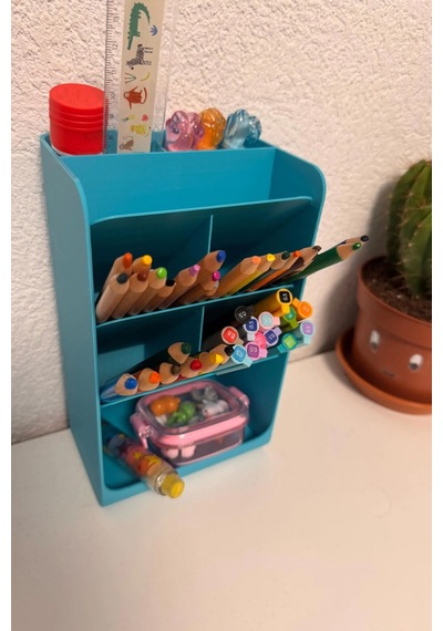Masa Üstü Çok Amaçlı Organizer / İstediğiniz Renkte Üretim Mavi