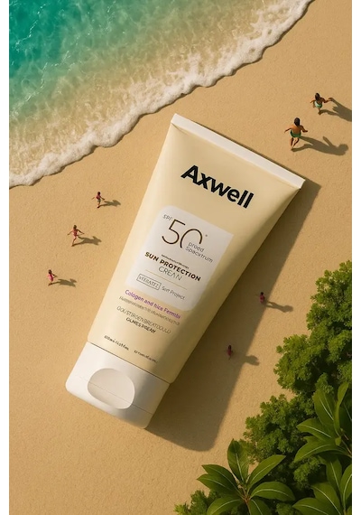 Axwell Spf50+ Pirinç & Kolajen İçerikli Güneş Kremi 50 Ml