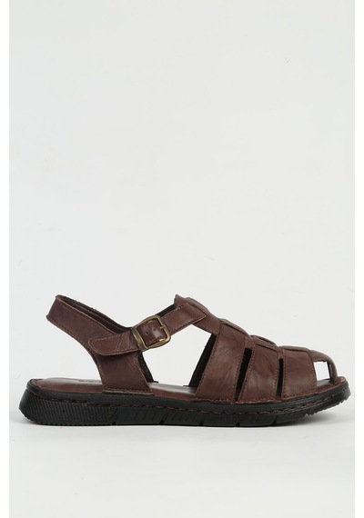 Pierre Cardin Hakiki Deri Kahve Erkek Sandalet Pc-7462 Kahverengi
