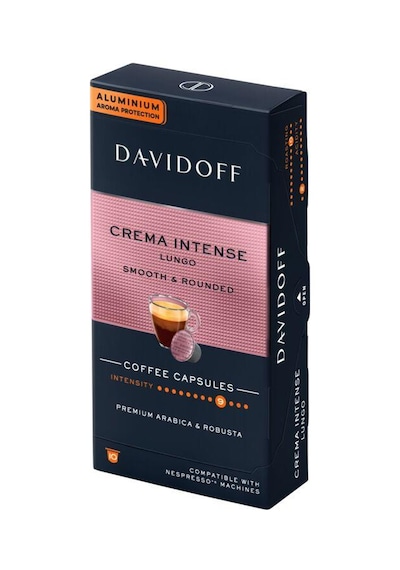 Davidoff Crema İntense Lungo 10'lu Kapsül Kahve Nespresso Uyumlu