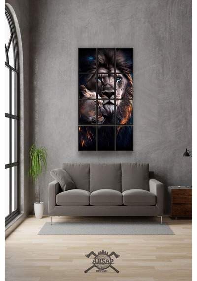 12 Parça Sevgili Aslan Çerçeve Görünümlü Mdf Tablo Duvar Süsü Hediyelik Eşya 45cm X 85cm Renkli - 602524267 Renkli 12 Parça Sevgili Aslan Çerçeve Görünümlü Mdf Tablo Duvar Süsü Hediyelik Eşya 45cm X 85cm Renkli - 602524267 Renkli