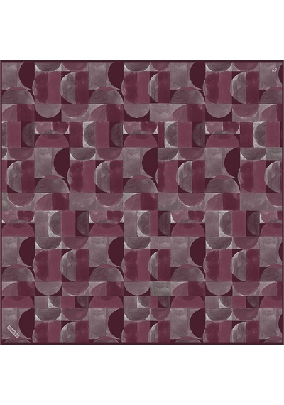 Poanes Denge Desenli Twill İpek Eşarp Açık Pembe - Pembe