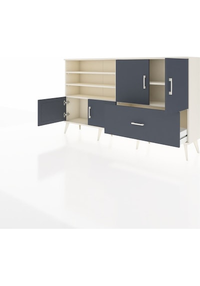 Arges Konsol 5 Raflı Tek Çekmeceli 4 Kapaklı 176x30x99 Aytaşı-ant Aytaşı-antrasit Arges Konsol 5 Raflı Tek Çekmeceli 4 Kapaklı 176x30x99 Aytaşı-ant Aytaşı-antrasit