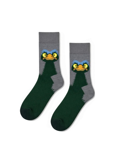 Carnaval Socks Deve Kuşu Desenli Tasarım Unisex Soket Çorap 2000386