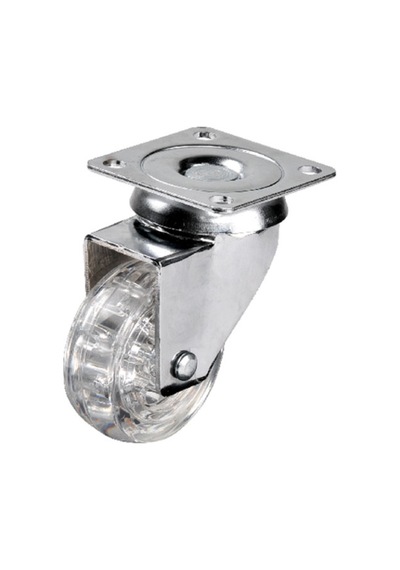 Hts 301 - 50x20 Mm Şeffaf Makaralı Tablalı Teker Çok Renkli