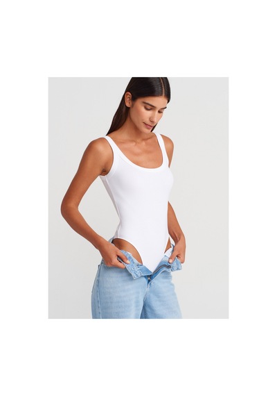 Dilvin 21053 Askılı Bodysuit Siyah
