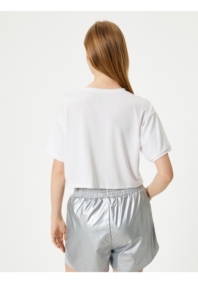 Koton Crop Tişört Slogan Baskılı Bisiklet Yaka Beyaz 4sak10305nk Beyaz Koton Crop Tişört Slogan Baskılı Bisiklet Yaka Beyaz 4sak10305nk Beyaz