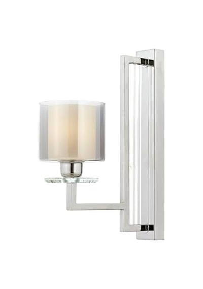 Ap-60190-1k Krom Kaplama Aplik E27 Metal Kristal 15x32cm Açık Ahşap