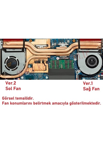 Asus Tuf Gaming A15 Fa506q Fa506qr Fa506qm Serisi Notebook Gpu Fanı Sol Ver.2