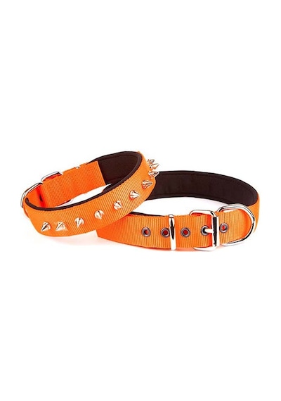 Doggie Comfort Dokuma Çivili Köpek Boyun Tasması L Turuncu 3x Turuncu
