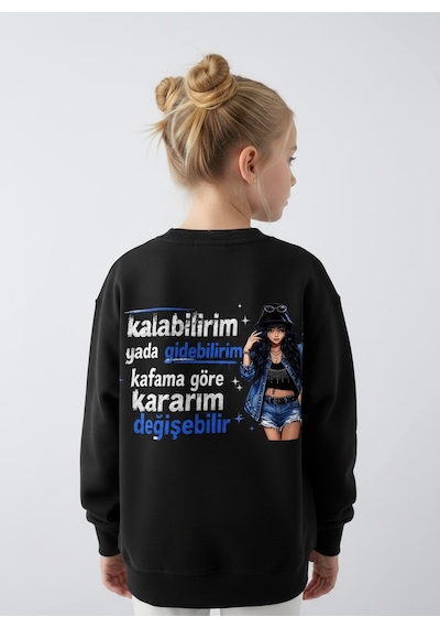 Seabubbles Manifest Zoktay Kız Çocuk Sweatshirt St10729 Siyah