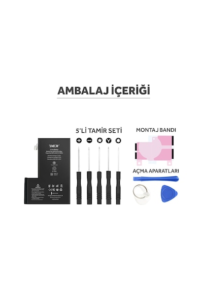 Apple Uyumlu iPhone 12 Pro Max Batarya Mucize Batarya Deji - Normal Kapasite