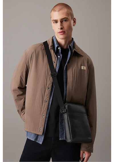 Calvin Klein Erkek Monogram Monologo Reporter Çanta - Siyah Black