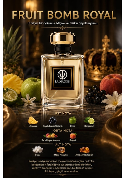 Ladiagos Fruıt Bomb Royal 80 Ml Unısex Parfüm Çiçek - Meyve