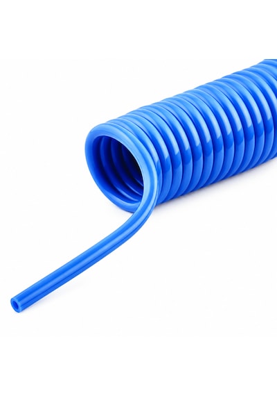 Euroflex 5x8 Mm 10 Metre Mavi Poliüretan Spiral Kompresör Hortumu Rekorsuz Pucoıl508010m