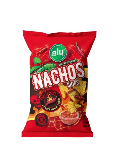 Aly Acılı Nachos Glutensiz Cips 225 G - 8 Adet Tarı