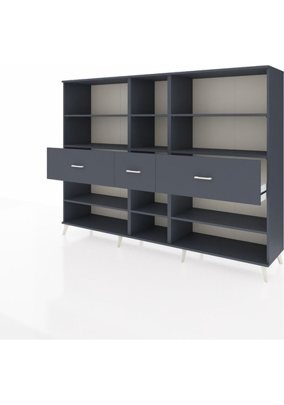 Hyperion Dolap 9 Raflı 3 Çekmeceli 220x44x163 Antrasit-antrasit Antrasit-antrasit Hyperion Dolap 9 Raflı 3 Çekmeceli 220x44x163 Antrasit-antrasit Antrasit-antrasit
