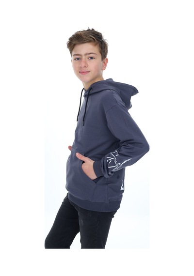 Toontoy Kids Toontoy Erkek Çocuk Baskılı Sweatshirt Füme