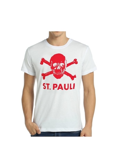 Bant Giyim - St. Pauli Futbol Beyaz Erkek T-Shirt Tişört