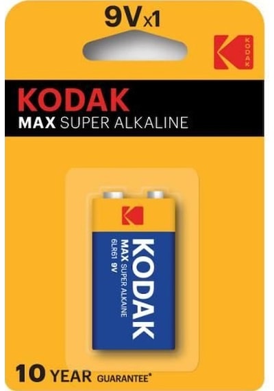 Kodak Max 6LR61 Alkalin 9V Pil