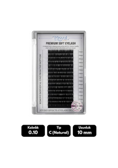 Misyul 0.07c Natural Kıvrım 14 Mm Soft Eyelash Doğal İpek Kirpik 16'lı