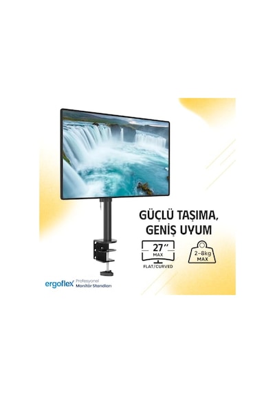 Ergoflex Ef61 Steel Design 2-8 Kg Asansörlü 17"-27" Monitör Standı