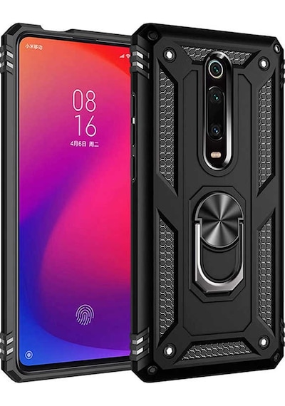 Xiaomi Mi 9T Yüzüklü Standli Vega Armor Silikon Zirh Kilif 390788241