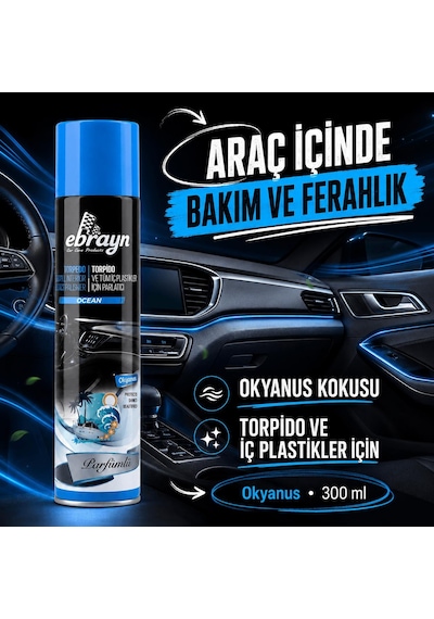 Universal Araç İçi Torpido Ve Tüm Araç İçi Plastikler İçin Parlatıcı Sprey - Parfümlü Okyanus 300 Ml