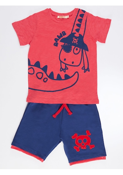 Korsan Dino Erkek Çocuk T-shirt Şort Takım
