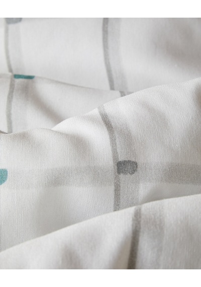 Stripe Harmony Kolay Ütülenir Çift Kişilik Nevresim Seti 200x220 Cm Gri-yeşil