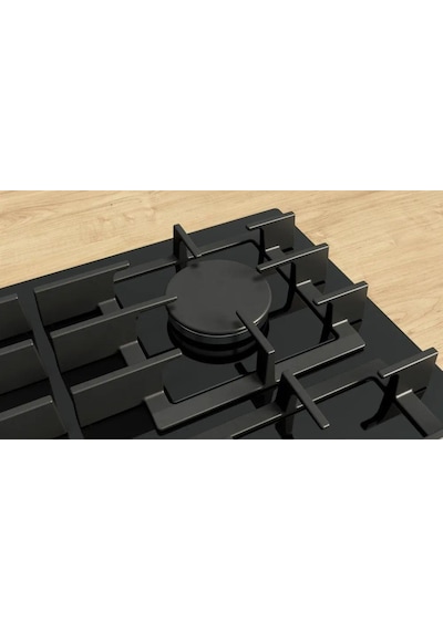 Bosch PPM9A6I40 Sert Cam Gazlı Ankastre Ocak Siyah