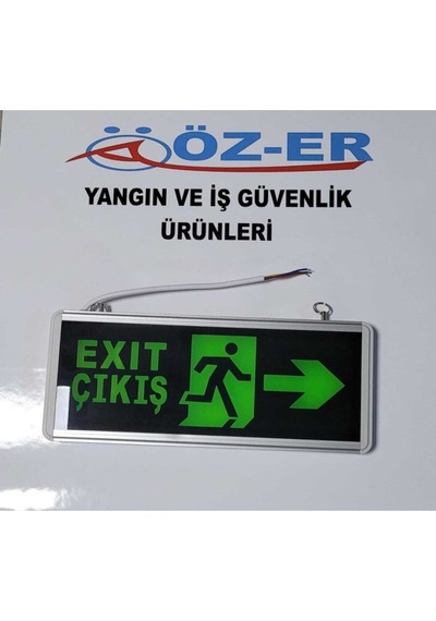 Exıt Yeşil Işıklı Armatür Uyarı Levhası