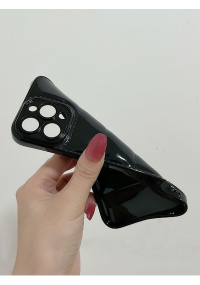 Pointtech Apple Uyumlu iPhone 11 Pro Max Puffer Silikon Kılıf Kamera Koruma Lens Koruma Parlak Telefon Kılıfı