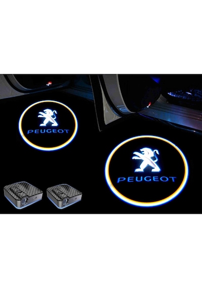 Peugeotaraçları Için Mesafe Sensörlü/pilli Kapı Altı Led Logo / Projektör